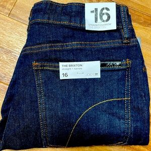 Brand NWT Joe’s Jeans Brixton “Straight + Narrow” Stretchy indigo jeans